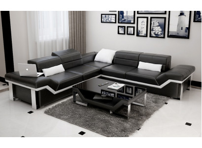 Leren sofa bank woonlandschap hoekbank stel modern ontwerpbank K5007B