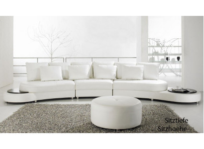 Ledersofa Bank Woonsamenstelling Hoekbank Hoeksalon Ontwerp Modern Sofa A1126