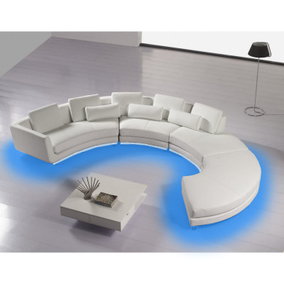 Hoekbank Moderne Ronde Bank Ronde Hoek Gestoffeerde Bankstel Leren Bank + USB