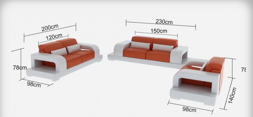 Leren bank bankstel woonlandschap 3+2+1 zits garnituur Ontwerp Modern Bank met USB