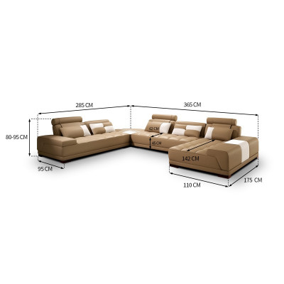 Bank met USB, bankstel XXL Big Corner Sofa woonlandschap hoekbank Nieuw