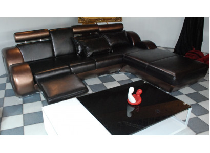 Elegante designer hoekbank Berlin II lederen bank met USB bank bank op maat