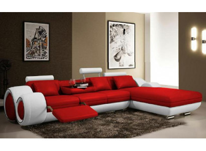 Hoekbank met USB-woonlandschap leren bank bank op maat gestoffeerd bankstel bank