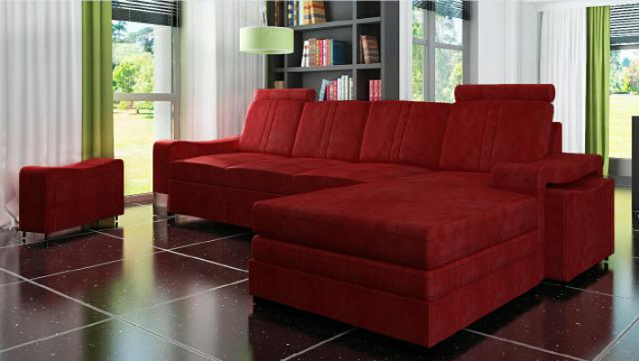 Textielbank hoekbank stoffen bank met USB-hoekbank bank stoffering loungehoek nieuw