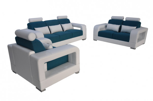 Sofa Bank Bekleding Woonlandschap Zitmeubel Set Garnituur 3+2+1 Banken met USB
