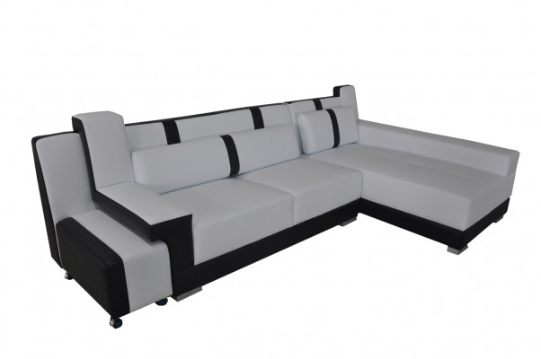 Eckbank + USB Bankkissen Eck-Sitzgarnitur Wohnlandschaft LED L-vorm A1118C