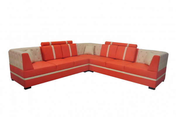 Leren bank Bank Woonlandschap Hoekbankstel Ontwerp Modern Bank USB L Vorm A1128