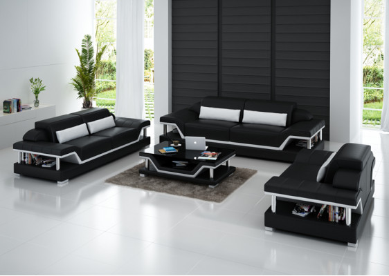 Leren bank bank woongroep 3+2+1 zits bankstel designbankbank