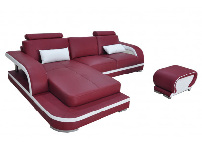 Leren hoekbank met USB luxe set hoekbanken banken gestoffeerd woonlandschap