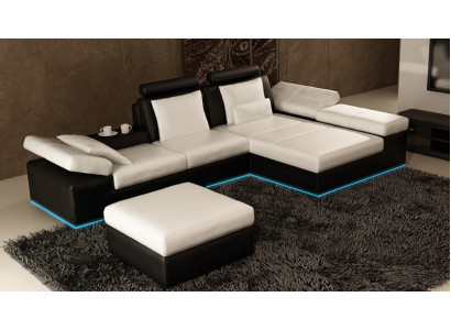 Leren bankstel bank met USB woonlandschap hoekbank set ontwerp Modern Sofa K5014C