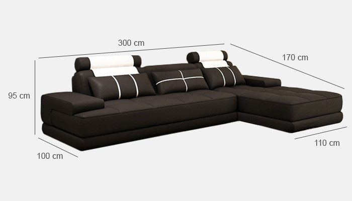 Leren hoekbank met USB-bekleding, hoekdesignbanken, banken in Parijs S / O