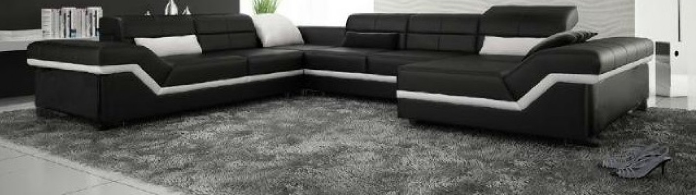 LEREN BANKSTEL XXL WOONLANDSCHAP HOEKBANK DESIGN BANK BANKSTEL SET HOEKCOUCH NIEUW