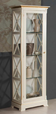 Massief houten vitrinekast van glas Echt houten vitrinekast Woonkamermeubels Sideboard