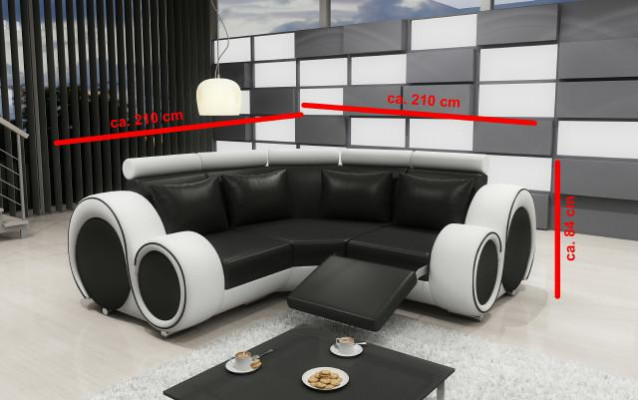 LEDERBANK WOONLANDSCHAP BANKSTEL COUCH DESIGN HOEKBANK BERLIJN SOFA SET met USB