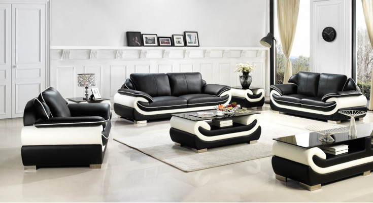 Sofaset Bankkussen Bankstel Set 3+2+1 Leerbanken Bankstellen Set Stoel T777