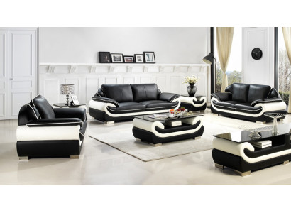 Sofaset Bankkussen Bankstel Set 3+2+1 Leerbanken Bankstellen Set Stoel T777