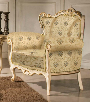 Ohrensessel Luxus stoffen zitdesign bekleding stijl Elisa textiel enkele zitting nieuw.
