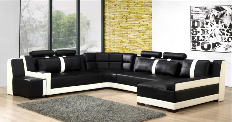 Hoekbank Beklede Bank Bank Woonlandschap Zit Hoek Garnituur Leer Textiel PH26