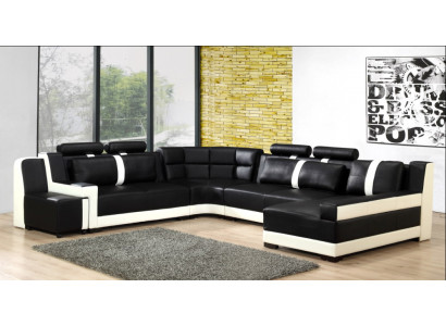 Hoekbank Beklede Bank Bank Woonlandschap Zit Hoek Garnituur Leer Textiel PH26