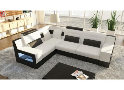 Hoekbank set textiel stof leer bankstellen woonlandschap bank + USB bekleding hoek
