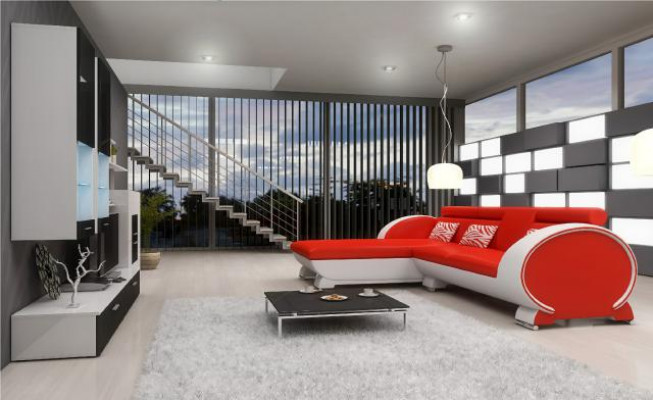 Leren bank Bank met USB-stoffering Hoekbank Bankstel Ontwerper Bank Maatwerk