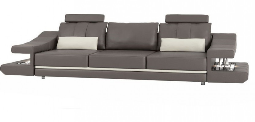Moderne luxe designbank 3-zits meubels gestoffeerd textiel bruine bankhoek