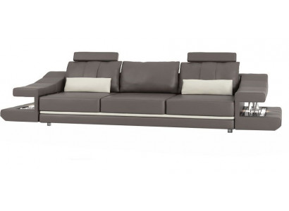 Moderne luxe designbank 3-zits meubels gestoffeerd textiel bruine bankhoek