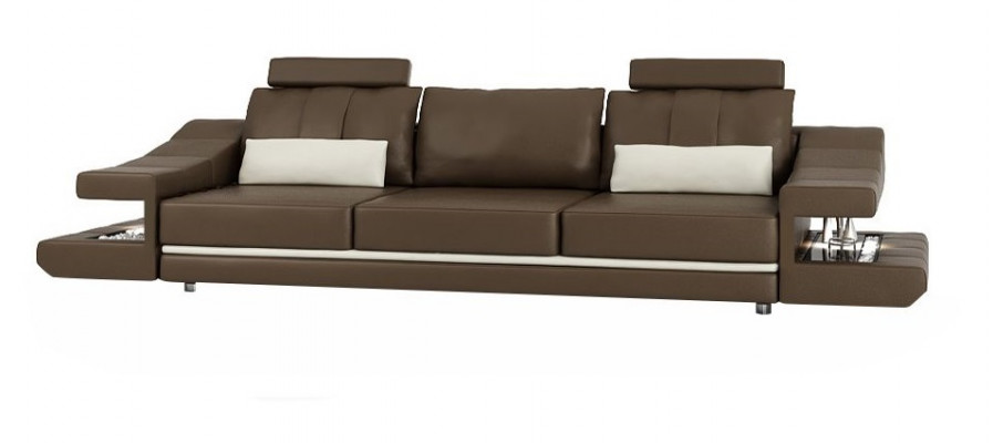 Moderne luxe designbank 3-zits meubels gestoffeerd textiel bruine bankhoek