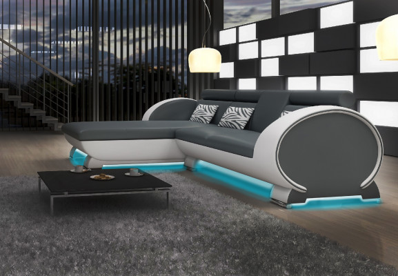 LEDEREN BANK HOEKBANK BANK LOUNGE BANK ONTWERPBANK BAR FUNCTIEBANK MET USB-BEKLEDING