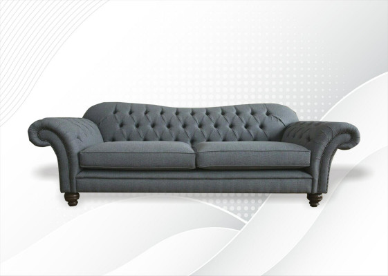 Grote Chesterfield gestoffeerde bankstellen Design Luxe bank 4 zits Textiel Bankstellen
