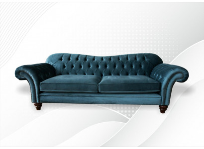 Bank Luxe Textiel Chesterfield Bank Sofa's Bekleding Groot 3-Zits Set