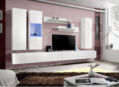 Woonwand Hout Woonkamer Meubels Wit TV-standaard Modern Design Wandplanken