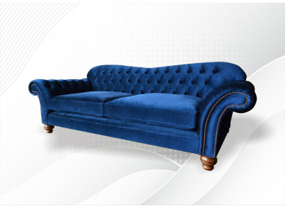 xxl Grote Bank Chesterfield 240cm Beklede Bank 4-Zits Leer