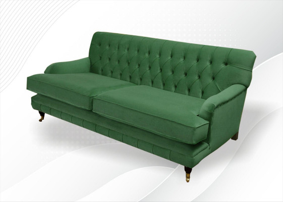Chesterfield Designermeubels Hoogwaardige driepersoonsbank Gestoffeerd stof