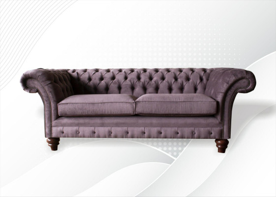Chesterfield bank Bekleding Klassiek leer Stof 3-zits Bank Driepersoons