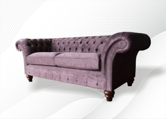 Chesterfield bank Bekleding Klassiek leer Stof 3-zits Bank Driepersoons