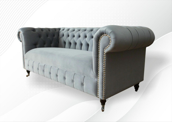 Chesterfield Bank Bank Bekleding Stof Leer Textiel Bankstel Decoratie Set
