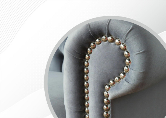 Chesterfield Bank Bank Bekleding Stof Leer Textiel Bankstel Decoratie Set
