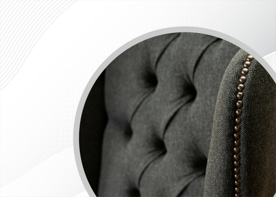 Stoel 1x Woonkamer Gestoffeerde Fauteuil TV Lounge Textiel Zit Fauteuil