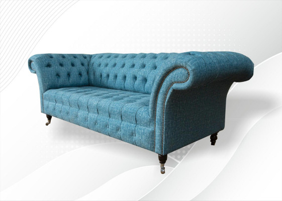 Chesterfield Bank Bank Bekleding 3 Zits Decor Banken Zit Set Sofas