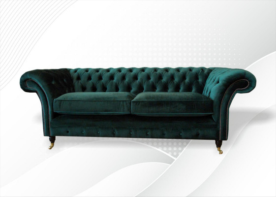 Klassieke Chesterfield bank Beklede Sofa Sofas Fluweel 3-zits Chester