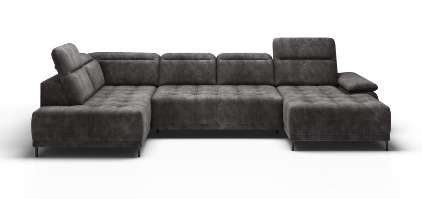 Sofa Bed-functie Bank Textiel Sofa Woonlandschap Leder Ontwerp Hoekbank U-vorm