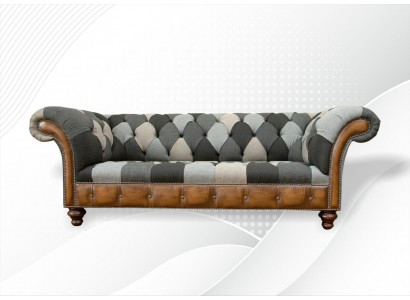 Chesterfield Meerkleurig 3-zitsbank Driepersoons Ontwerp Banken Bekleding Textiel