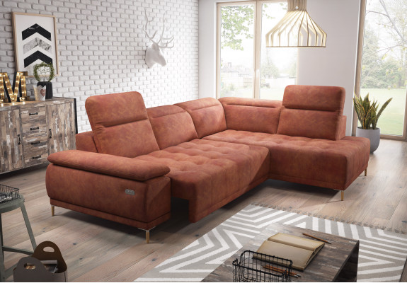 Stof L-vorm bank woonlandschap hoekbank set modern design decor bank
