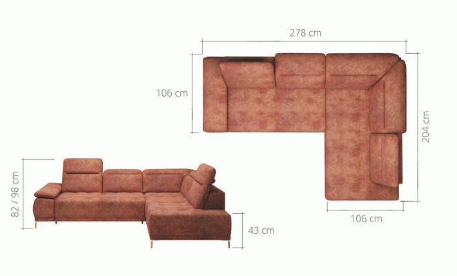 Stof L-vorm bank woonlandschap hoekbank set modern design decor bank