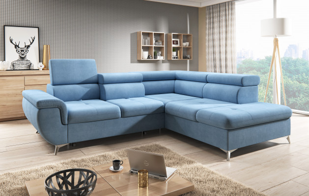 Stof L-vorm bank woonlandschap hoekbank set decor modern design bankstel