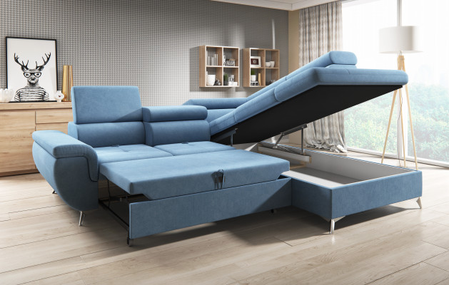 Stof L-vorm bank woonlandschap hoekbank set decor modern design bankstel