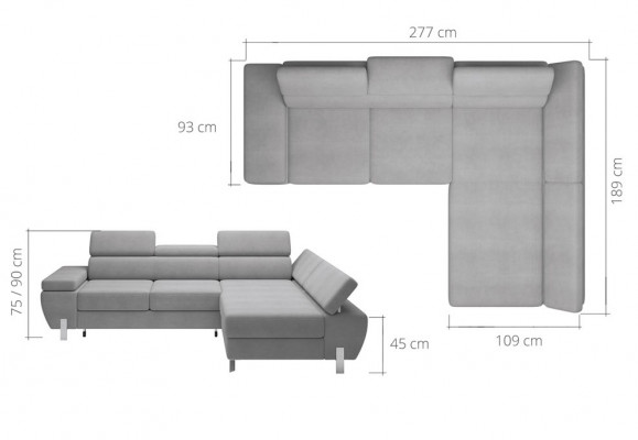 Stof L-vorm bank woonlandschap hoekbank set modern decor ontwerp bank