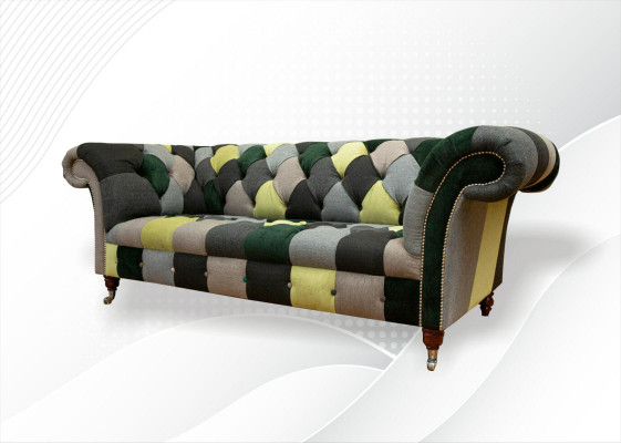Chesterfield 3-zits bank met meerkleurig woonkamerdesign banken bank ontwerper meubels