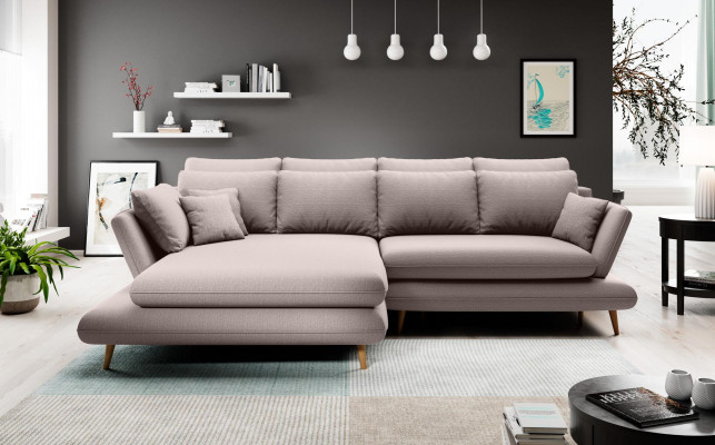 Stof L-vorm bankstel woonlandschap hoekbank bank modern ontwerp beige bank banken